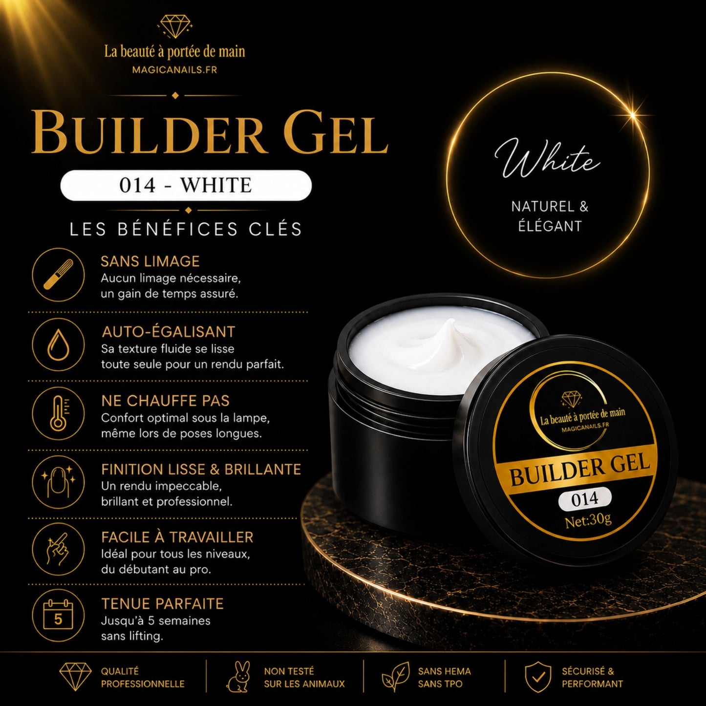 Gel de construction sans HEMA ni TPO – Sans limage