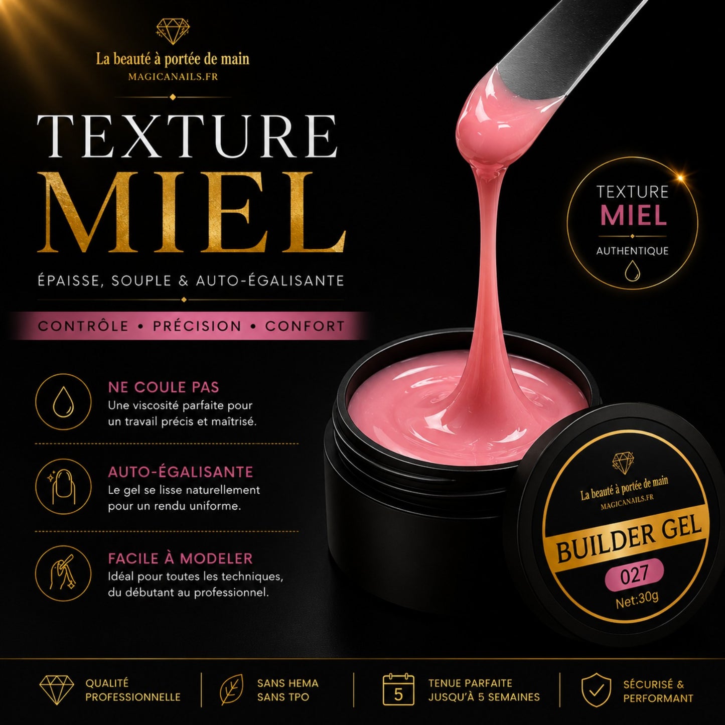 Gel de construction sans HEMA ni TPO – Sans limage