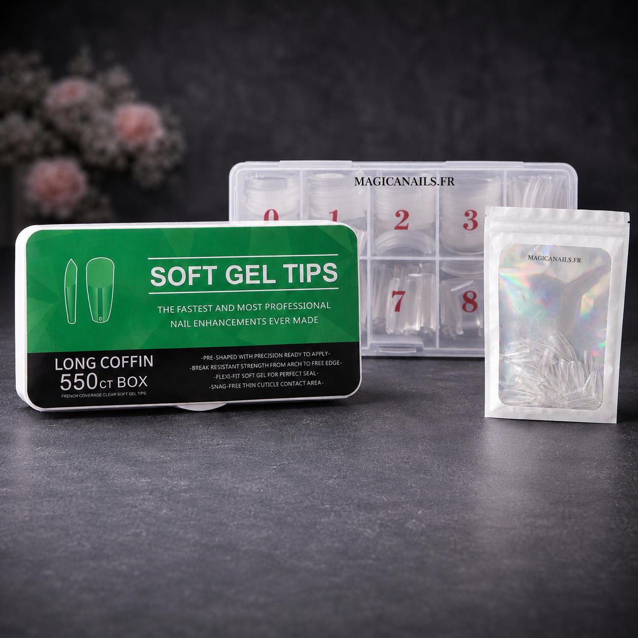 Capsules professionnelles pour extensions d’ongles